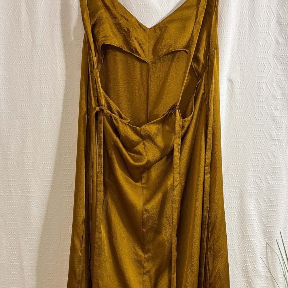 The Great Eros® Silk Odna Tie-Back Jumpsuit Brass color - Picture 8 of 15